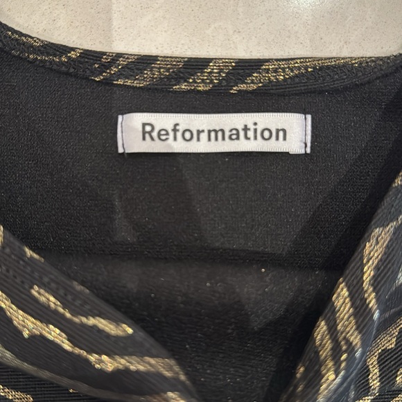 REFORMATION Metallic Animal Print Dress - Picture 7 of 7